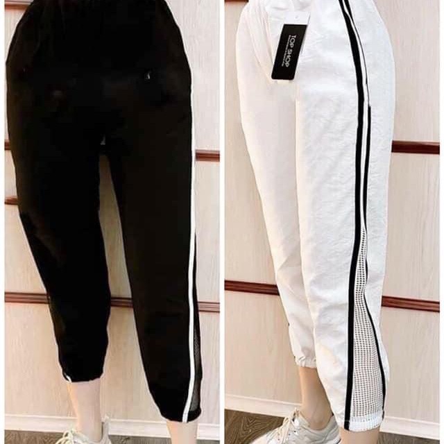 Quần jogger phối lưới