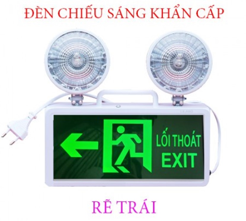 ĐÈN SỰ CỐ( RẼ PHẢI - RẺ TRÁI )KẾT HỢP EXIT LED - KHẨN CẤP EMERGENCY - THOÁT HIỂM