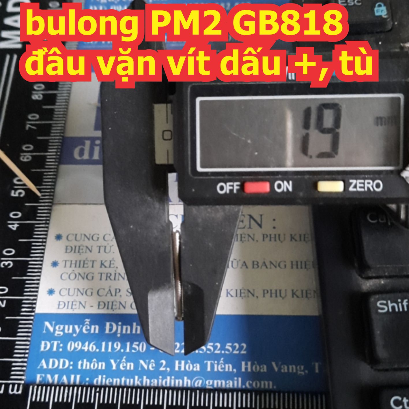 100 con bulong, vít pake PM2 M2 đầu tù, vặn vít dấu + ( giá cho gói 100 cái ) kde0405