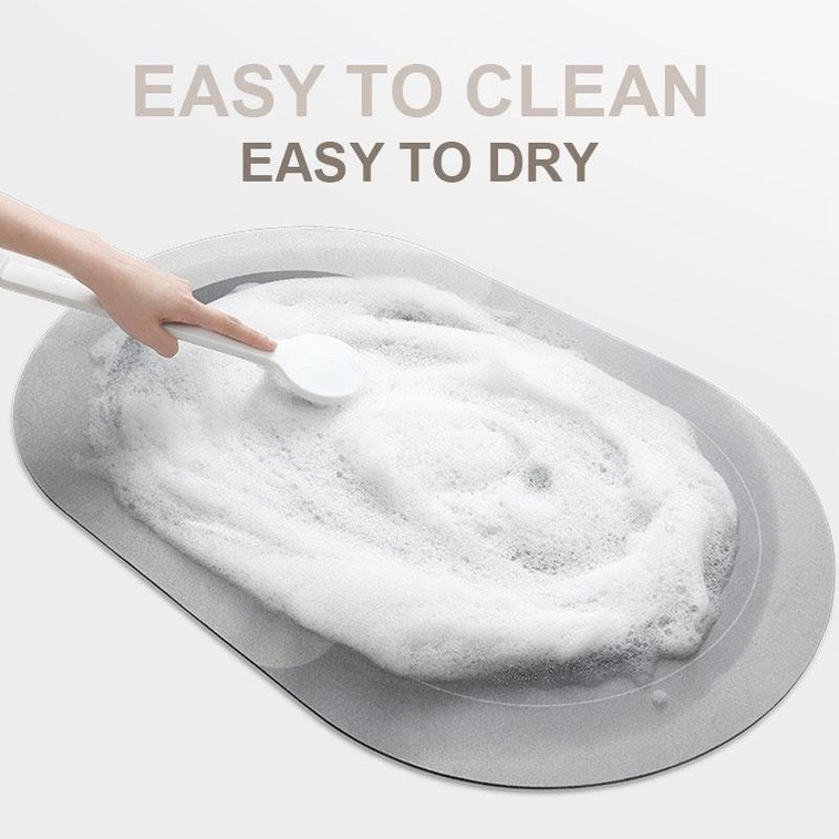 Thảm lau chân nhà tắm Silicon BATH MAT hút nước siêu thấm, Thảm chùi chân thấm nước chất liệu chống trượt cao cấp