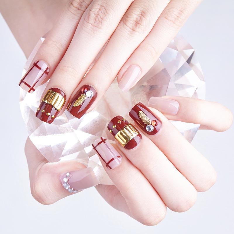 Bộ 24 Móng tay giả , nail giả A76 ( Kèm keo dán móng tay ) giá rẻ