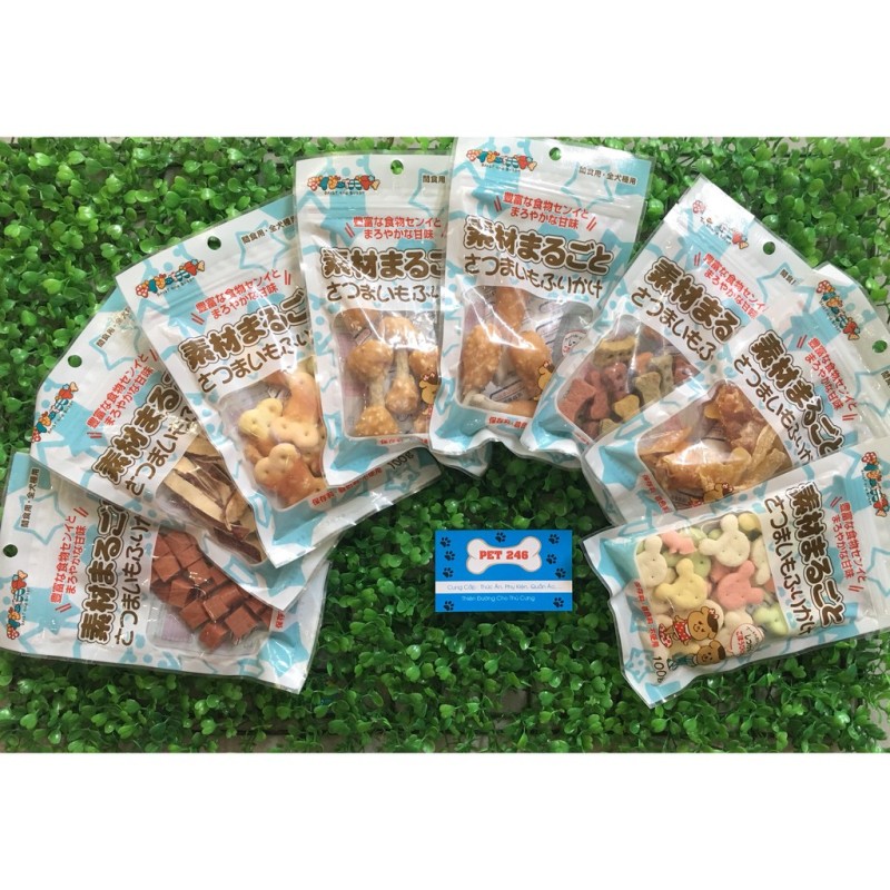 Snack Bánh Thưởng - Bánh Ăn Vặt Cho Cún Gói 100G Giao Ngẫu Nhiên