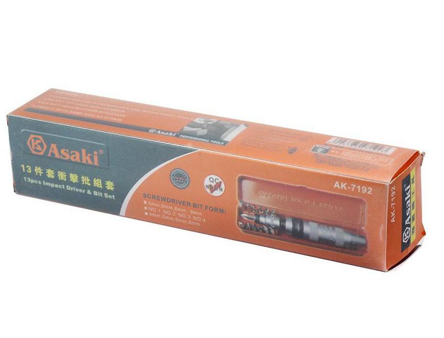 Bộ vít đóng 13 mũi Asaki AK-7192 C2 (Cam)