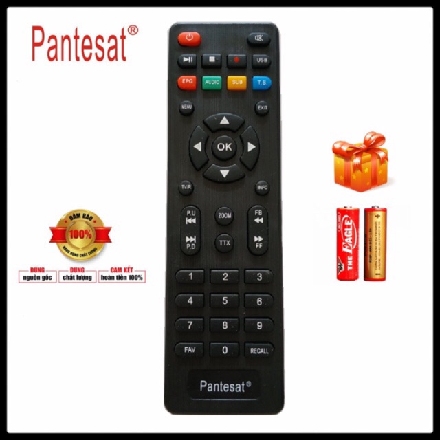 Điều khiển pantesat, remote pantesat sử dụng cho tất cả các loại đầu thu có tên pantesat