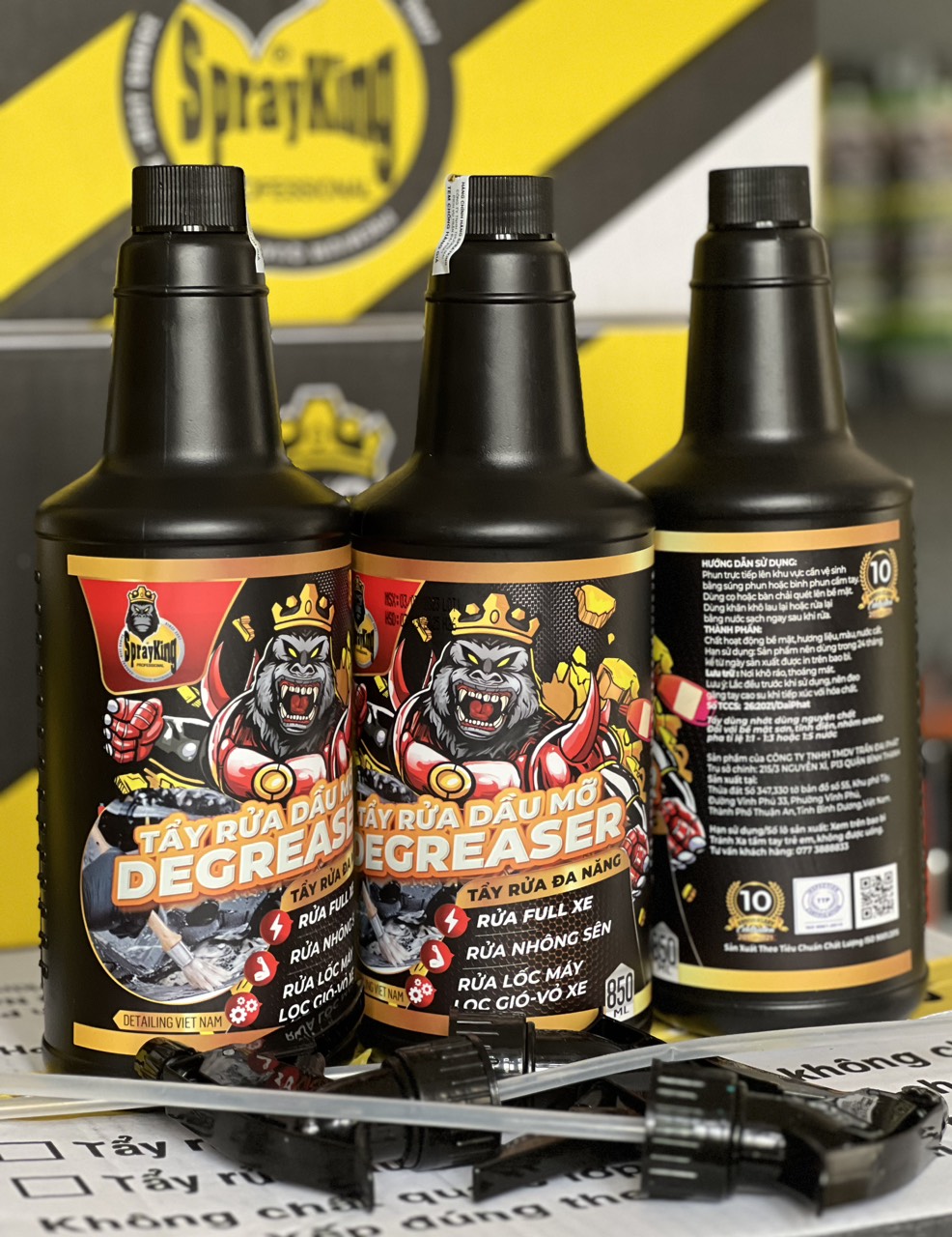 [Kèm vòi xịt] Tẩy Dầu Mỡ Sprayking DeGreaser 850ml