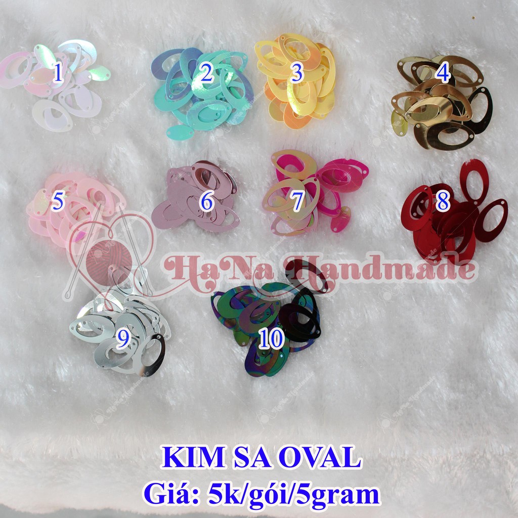 Kim sa oval 2 loại 6k/gói 5gram