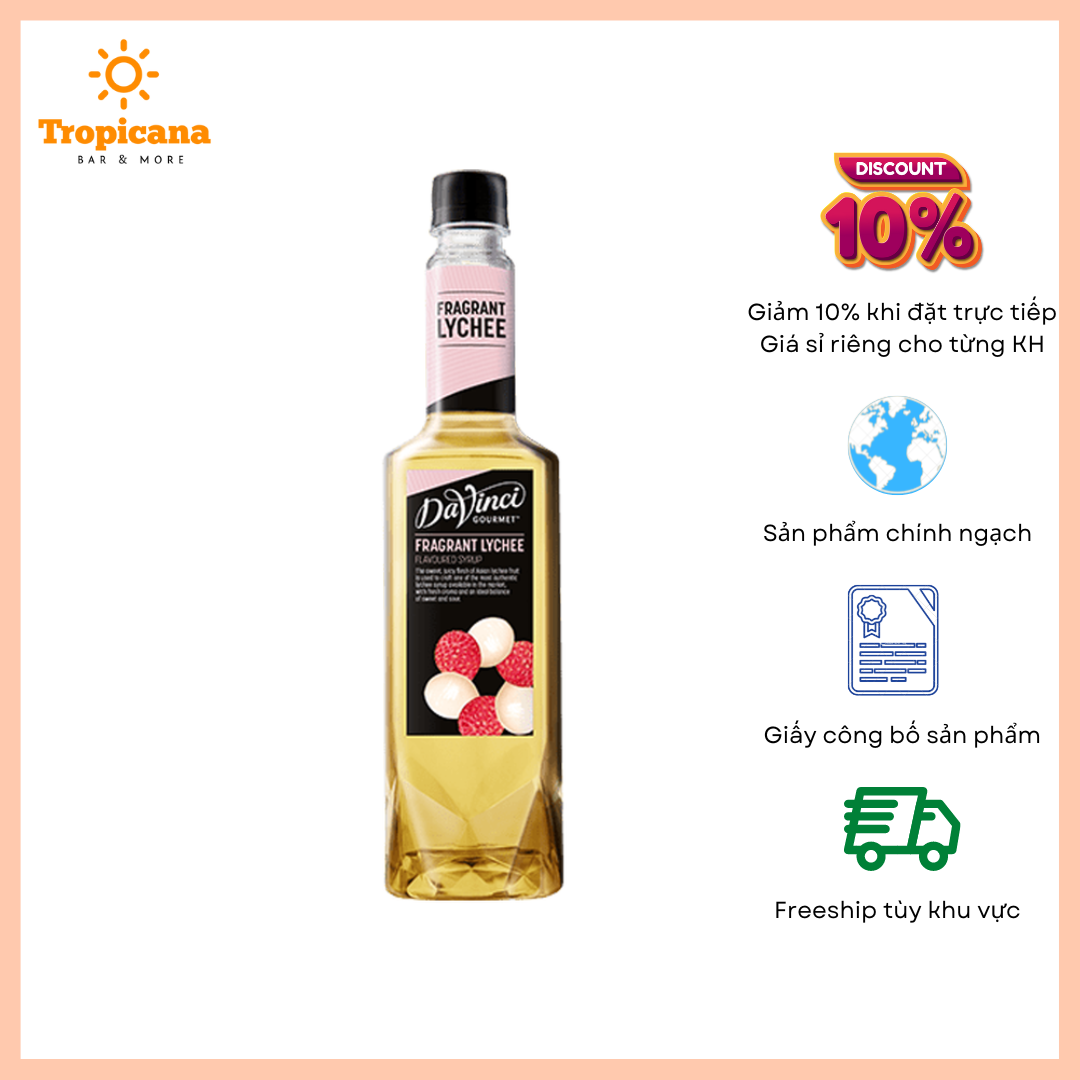 Syrup vải davinci - chai 750ml