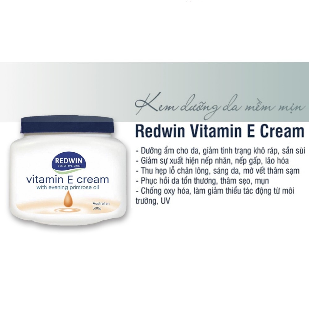 Kem vitamin E Redwin Úc 300g