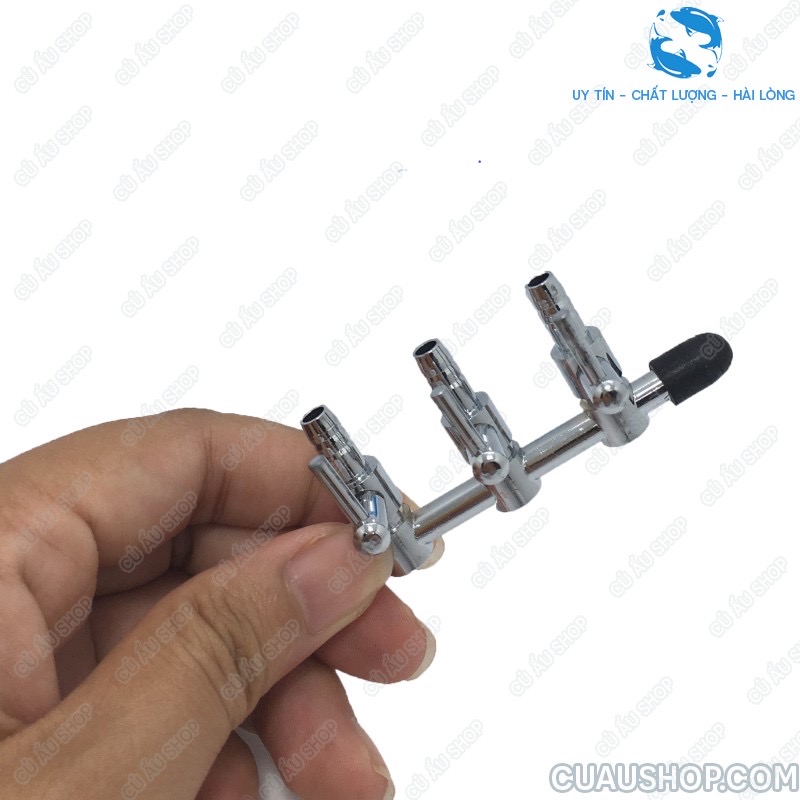 Van Khóa Inox Chia Oxy/Co2 - 3 Vòi