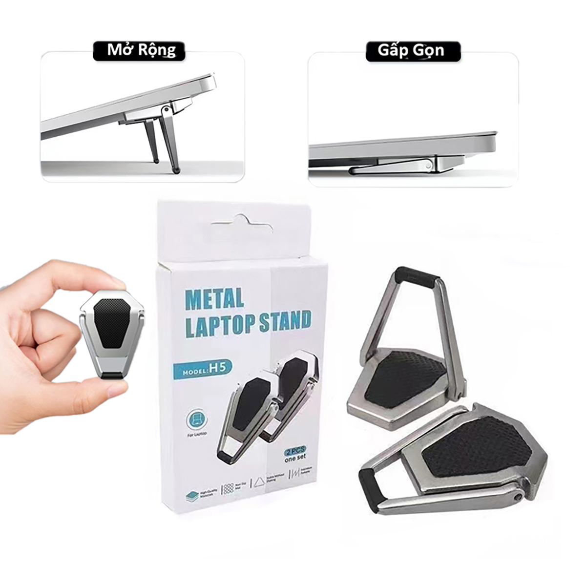 [HCM] Giá đỡ Laptop, Macbook, Máy tính bảng Bằng Nhôm có thể điều chỉnh - Giá Đỡ Tản Nhiệt | PKB006 cbmt