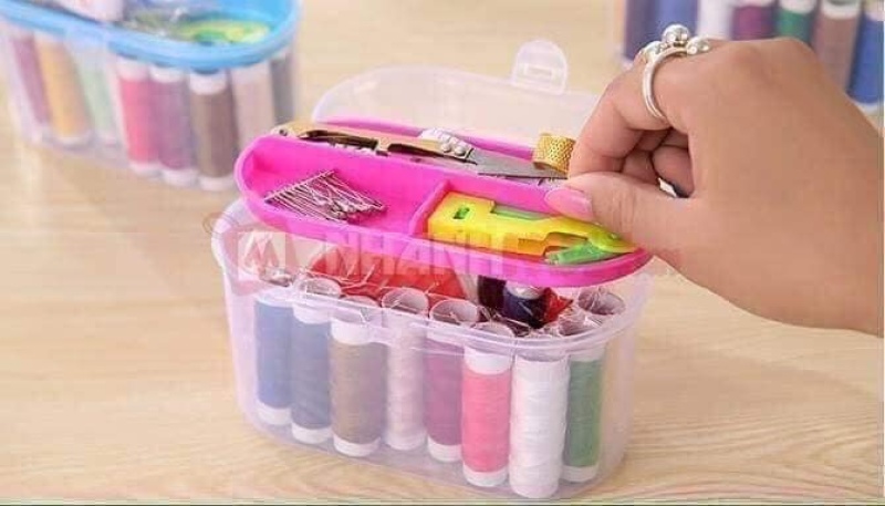 Hộp kim chỉ 55 món tiện dụng -Hộp kim chỉ đa năng tiện dụng hộp kim chỉ may vá quần áo cần thiết trong tủ đồ. Tmark