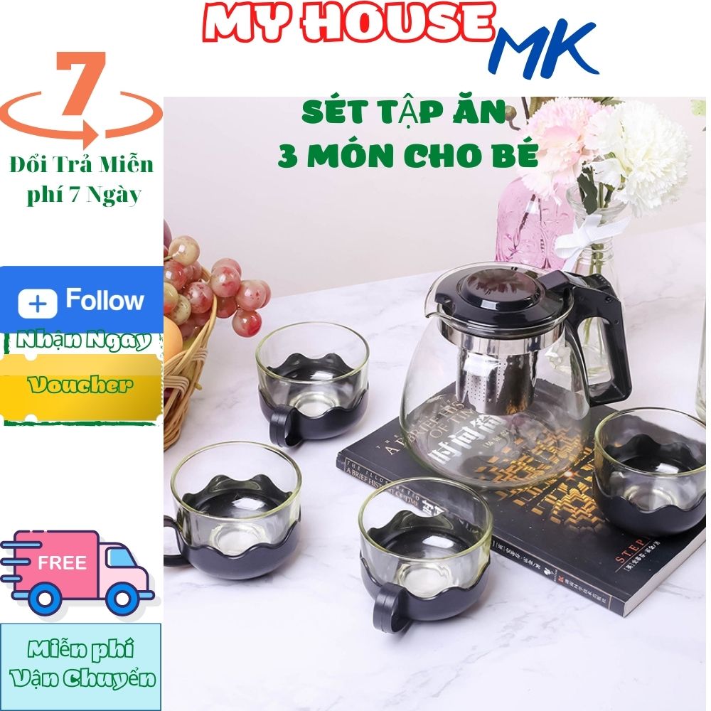Instrument drink tea-teapot included 4 cup glass to trọng-lưới depth filtration and use 304 stainless steel anti-rust.