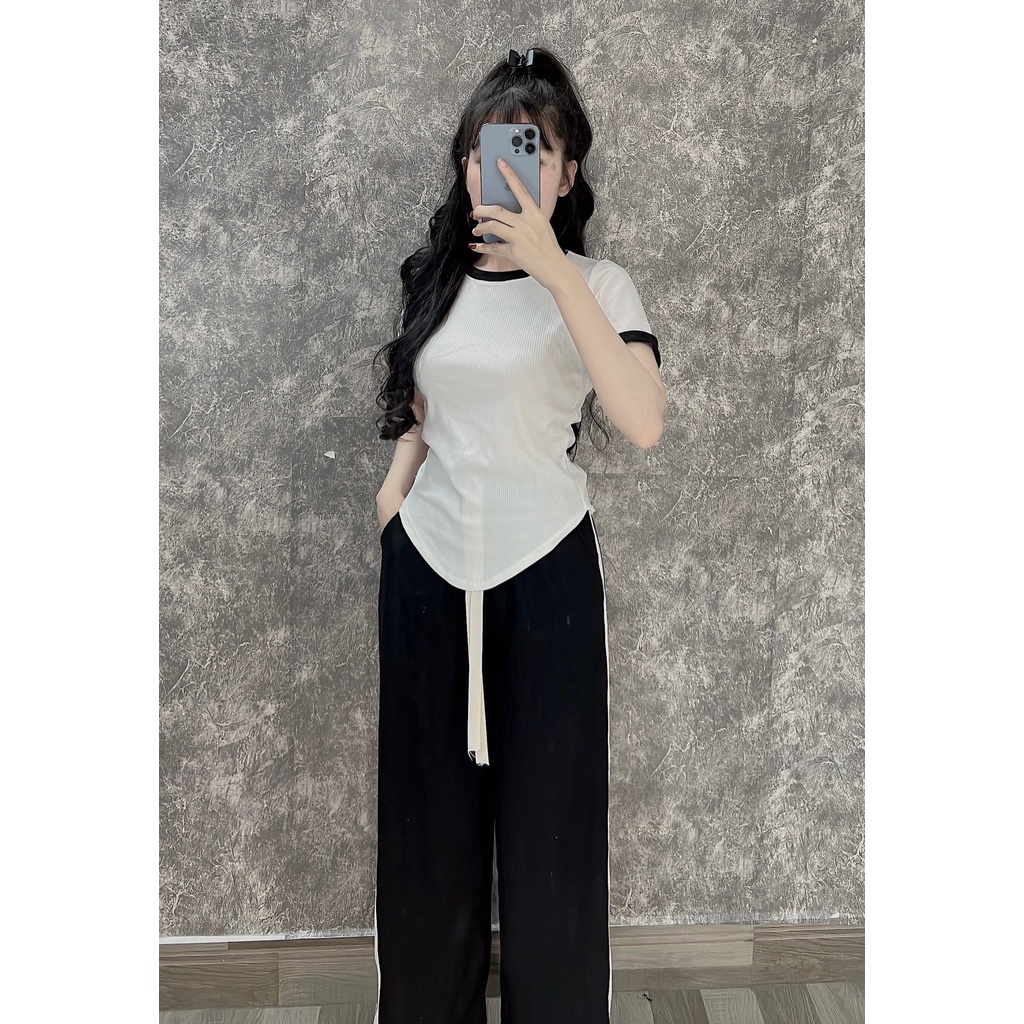 Set đồ bộ nữ quần dài tay ngắn thể thao