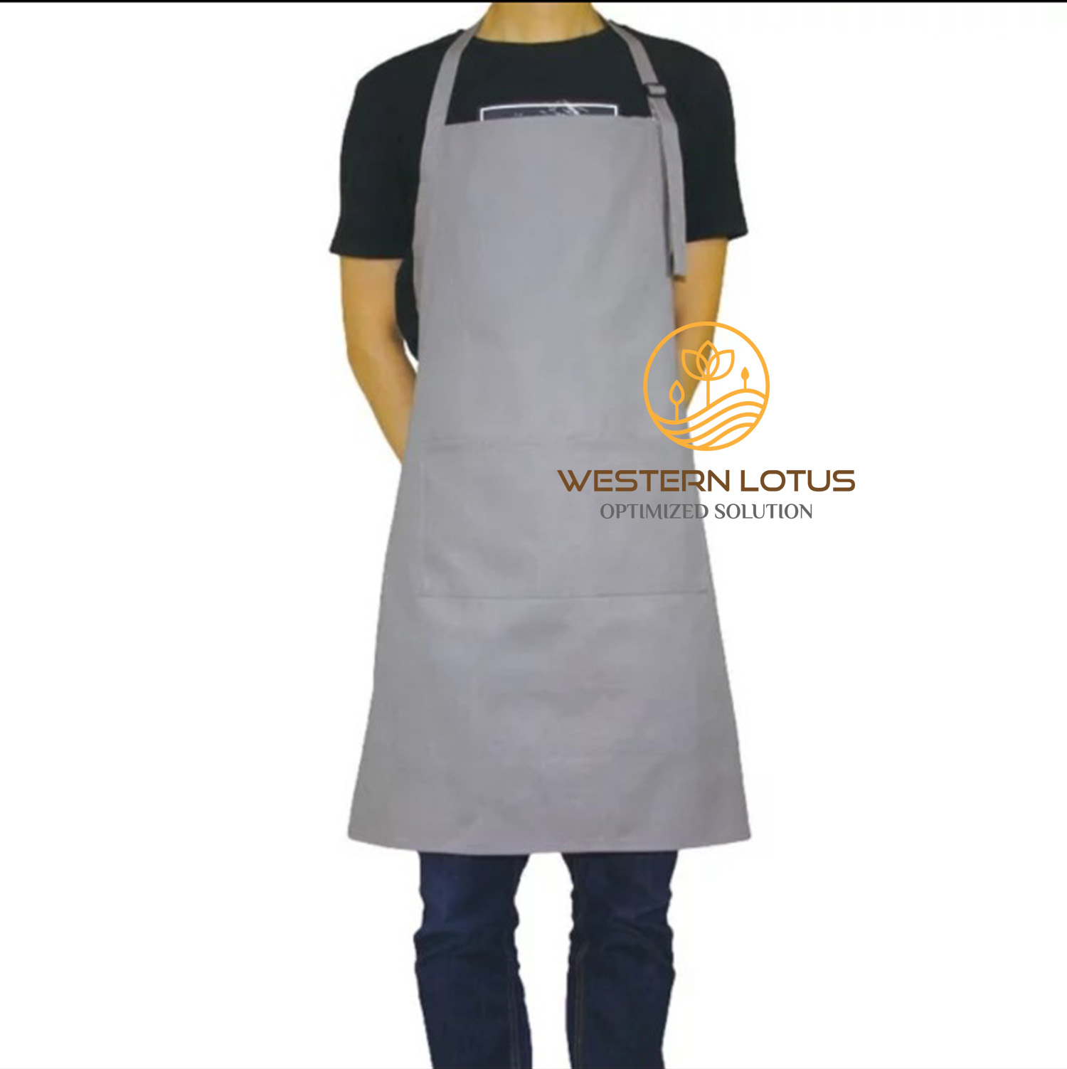 [HCM]Tạp Dề Yếm Màu Xám Làm Đồng Phục Hàng Đẹp Gía Gốc