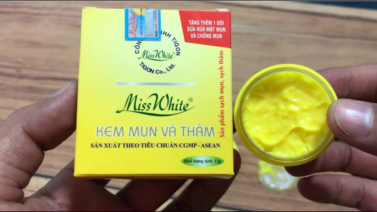 [HCM]KEM MISS WHITE NGHỆ HẾT MỤN VÀ THÂM 6g