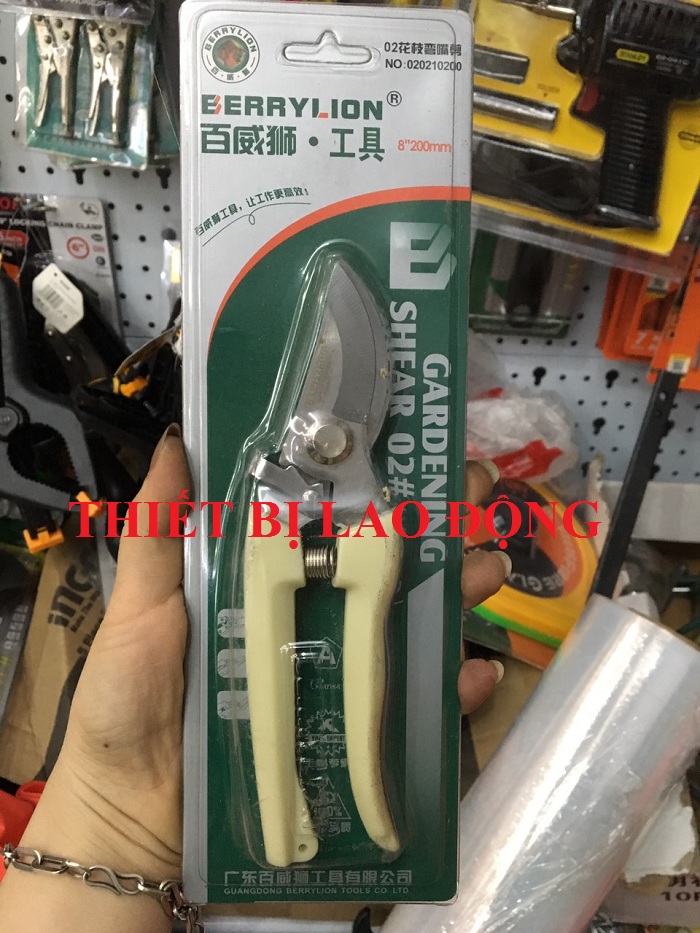 Kéo cắt cành trắng cong Berrylion L130-B