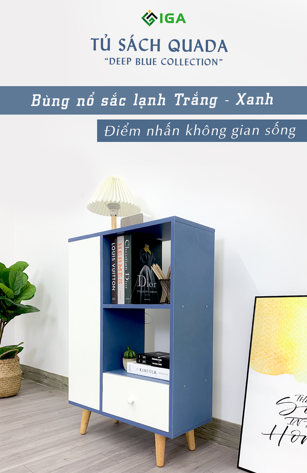 Tủ Sách Đa Năng, Tủ Đồ Đa Năng Quada Thương Hiệu IGA - GP124
