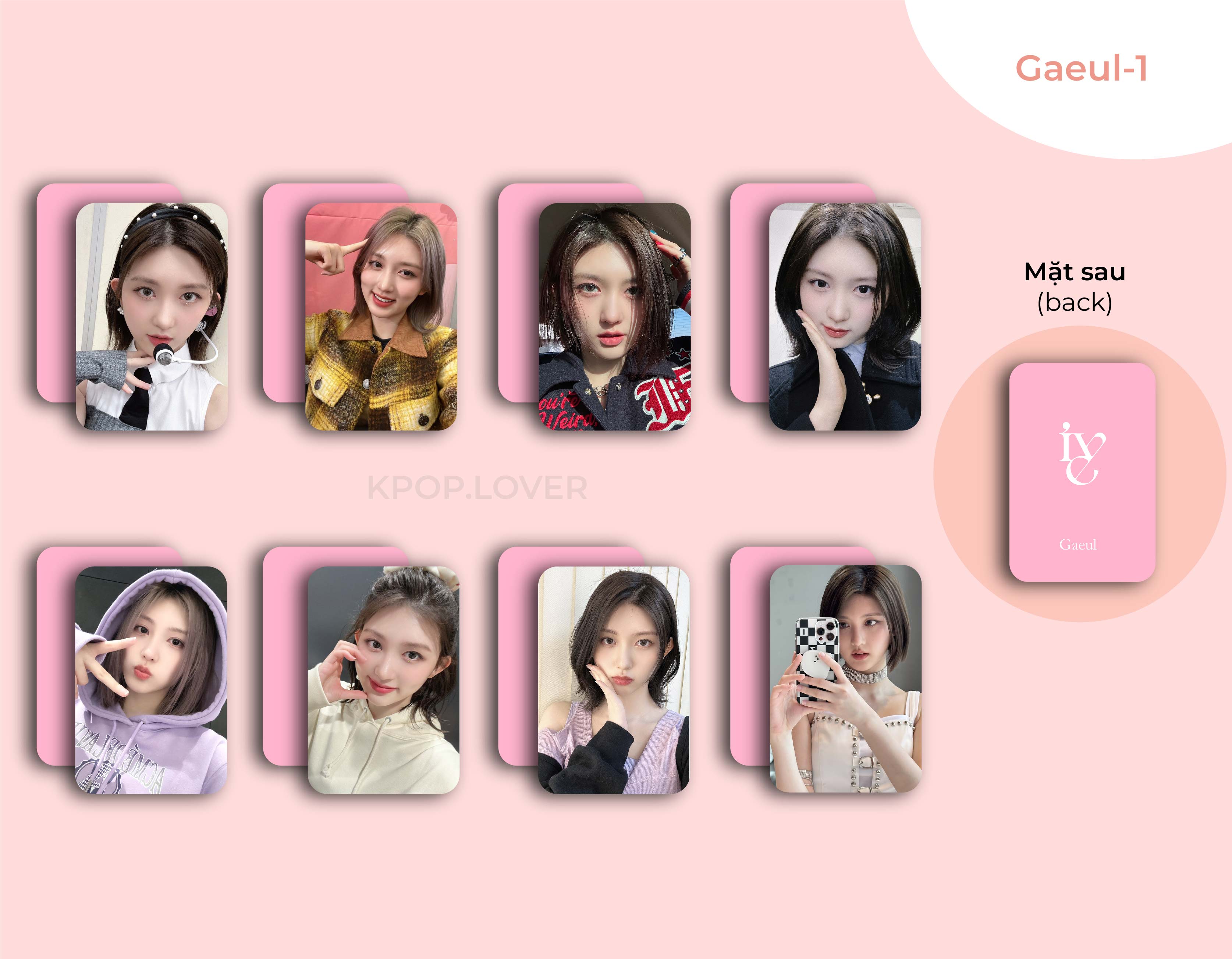 Set 8 card bo góc i've - wonyoung gaeul liz leeseo rei yujin