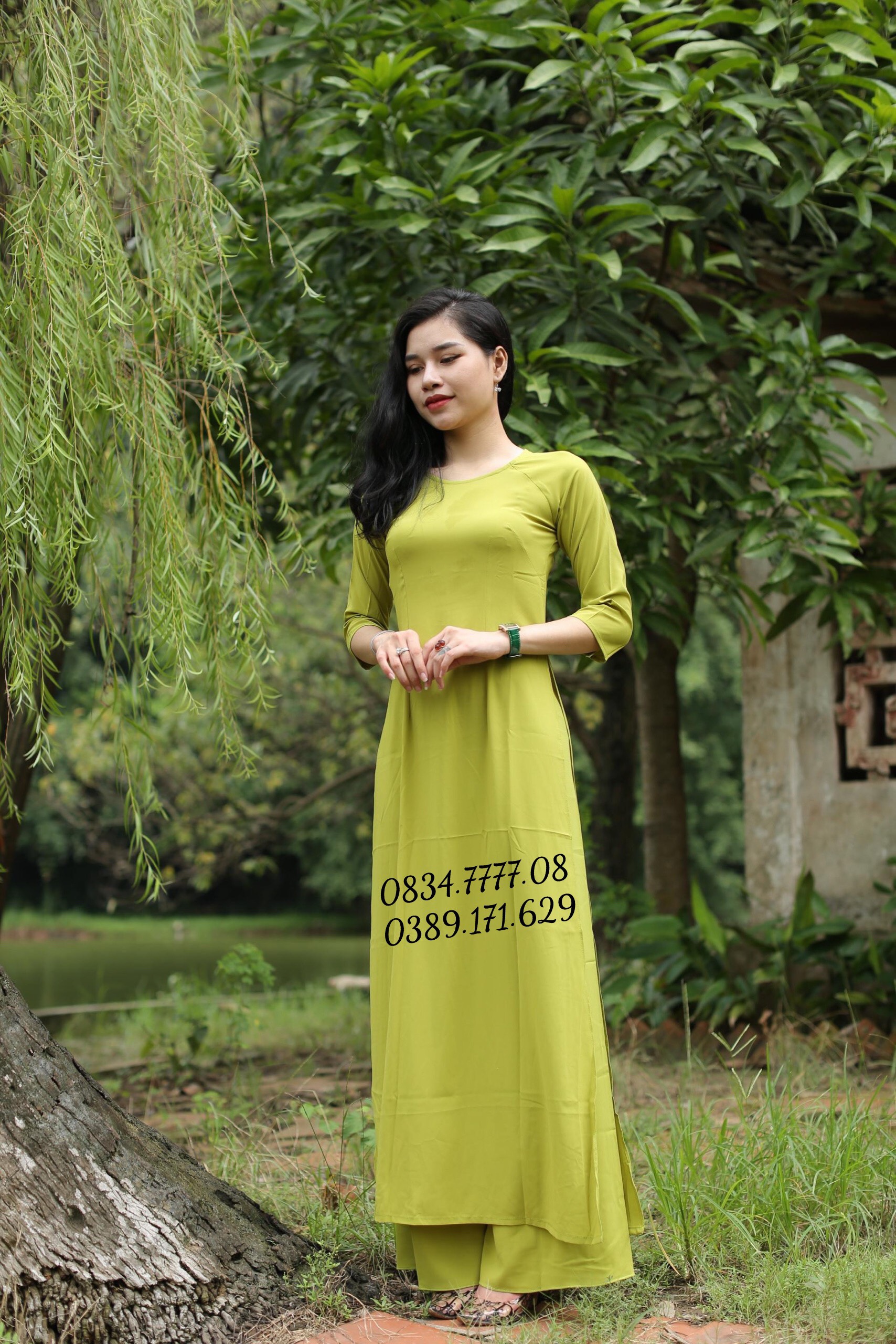 [GIÁ SIÊU RẺ] Áo Dài Trơn Đồng Phục Công Sở Nhiều Màu 2 Tà