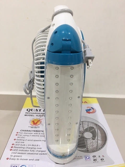 Quạt và Đèn Sạc HJD- FL 101 LED [tốt]