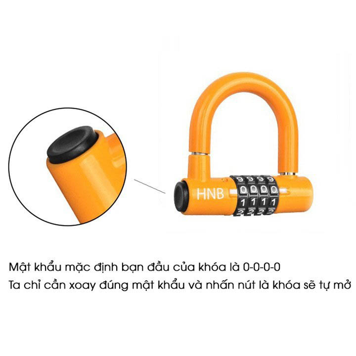Khoá Mã Số Chữ U 4 Số
