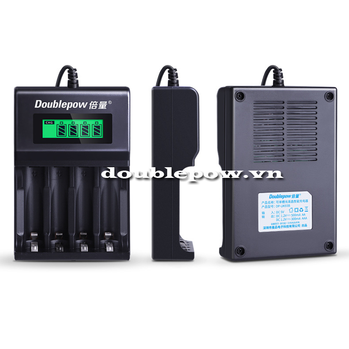 Bộ sạc nhanh 4 pin tiểu pin đũa AA-AAA Doublepow DP-UK93B
