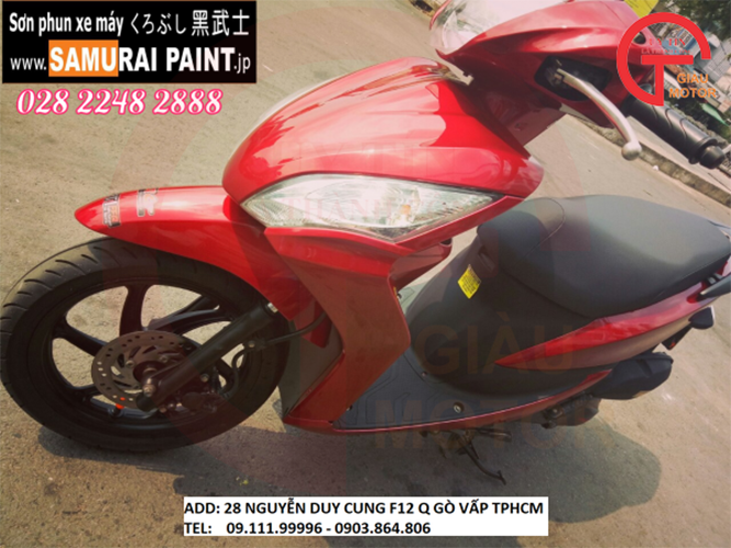 [HCM]SƠN SAMURAI MÀU HONDA H138 MÀU ĐỎ RED R4L