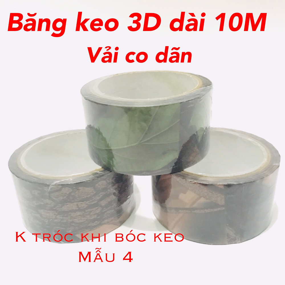 Băng keo ngụy trang 3D dài 10m màu cỏ