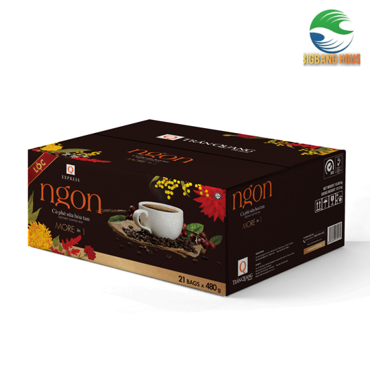 Cà Phê Ngon Trần Quang ( cà phê sữa More in 1), gói 24 tip