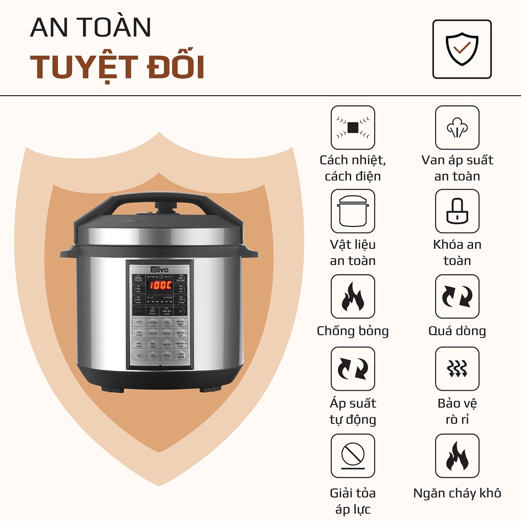 Nồi Áp Suất Olivo PC60