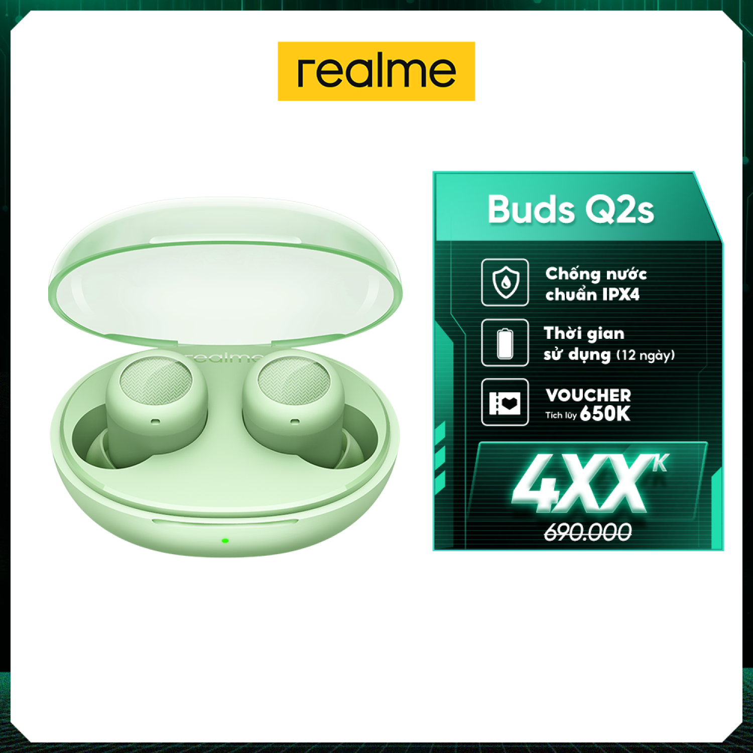 Tai nghe Bluetooth không dây realme Buds Q2s