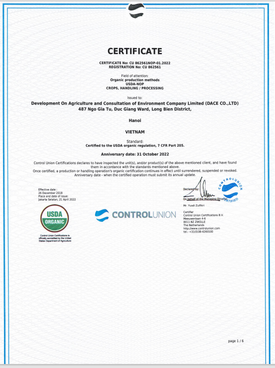Tương Ớt hữu cơ - DACE đạt chuẩn USDA, JAS, EUR