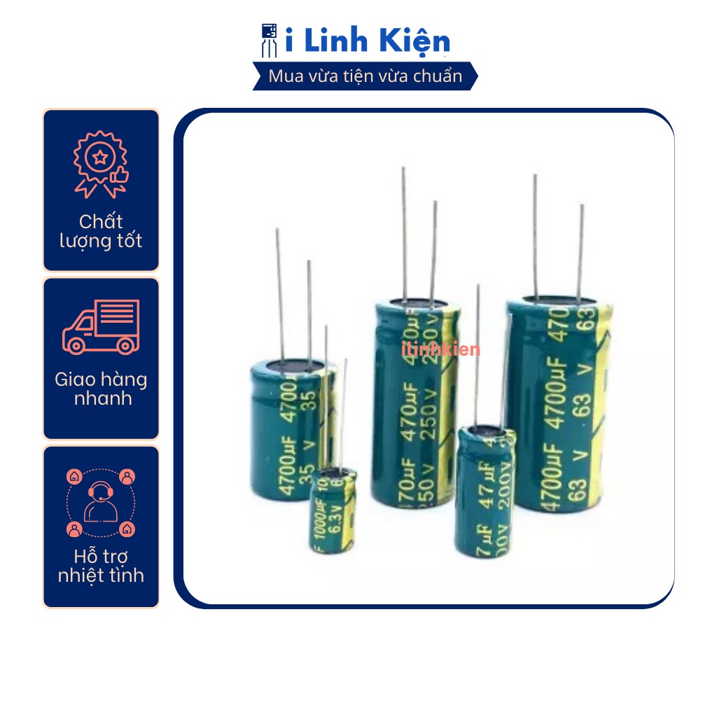 Tụ hóa 100v 10uf-1000uf tần số cao