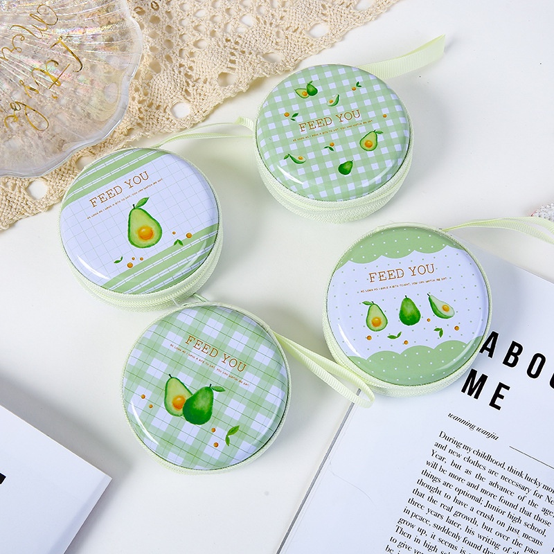 [Được chọn mẫu] Ví thiếc hộp thiếc đựng trang sức cáp sạc tai nghe tiiền xu có khóa kéo