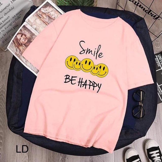Áo phông Smile Be Happy mặt cười LDU0619
