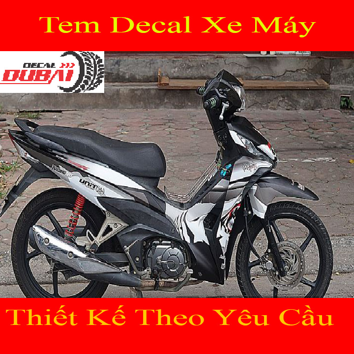 Tem Xe Wave RSX Cá Mập Đen Trắng