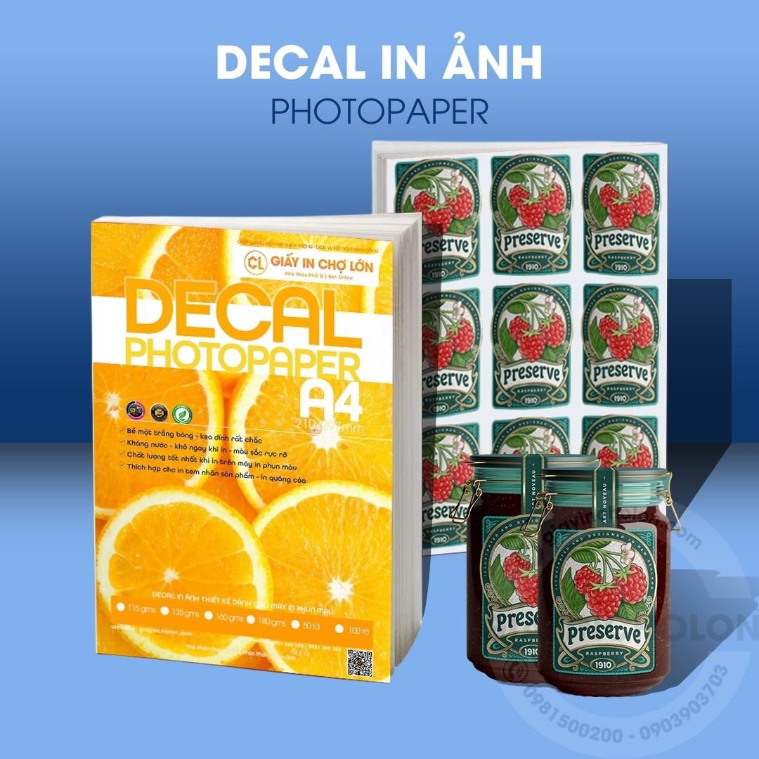 Giấy decal in tem nhãn loại tốt (50 tờ/ XẤP)