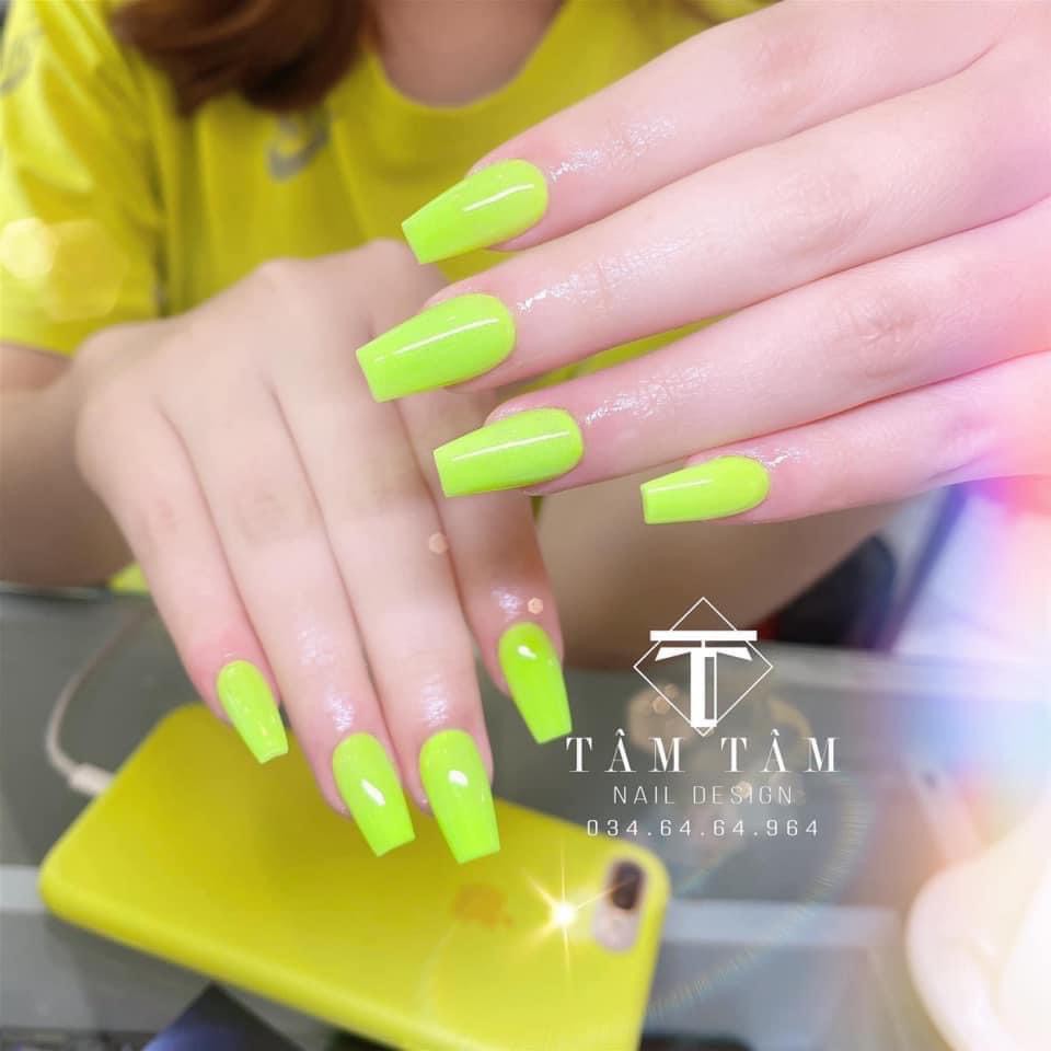 Sơn gel xanh Neon màu HOT 2021