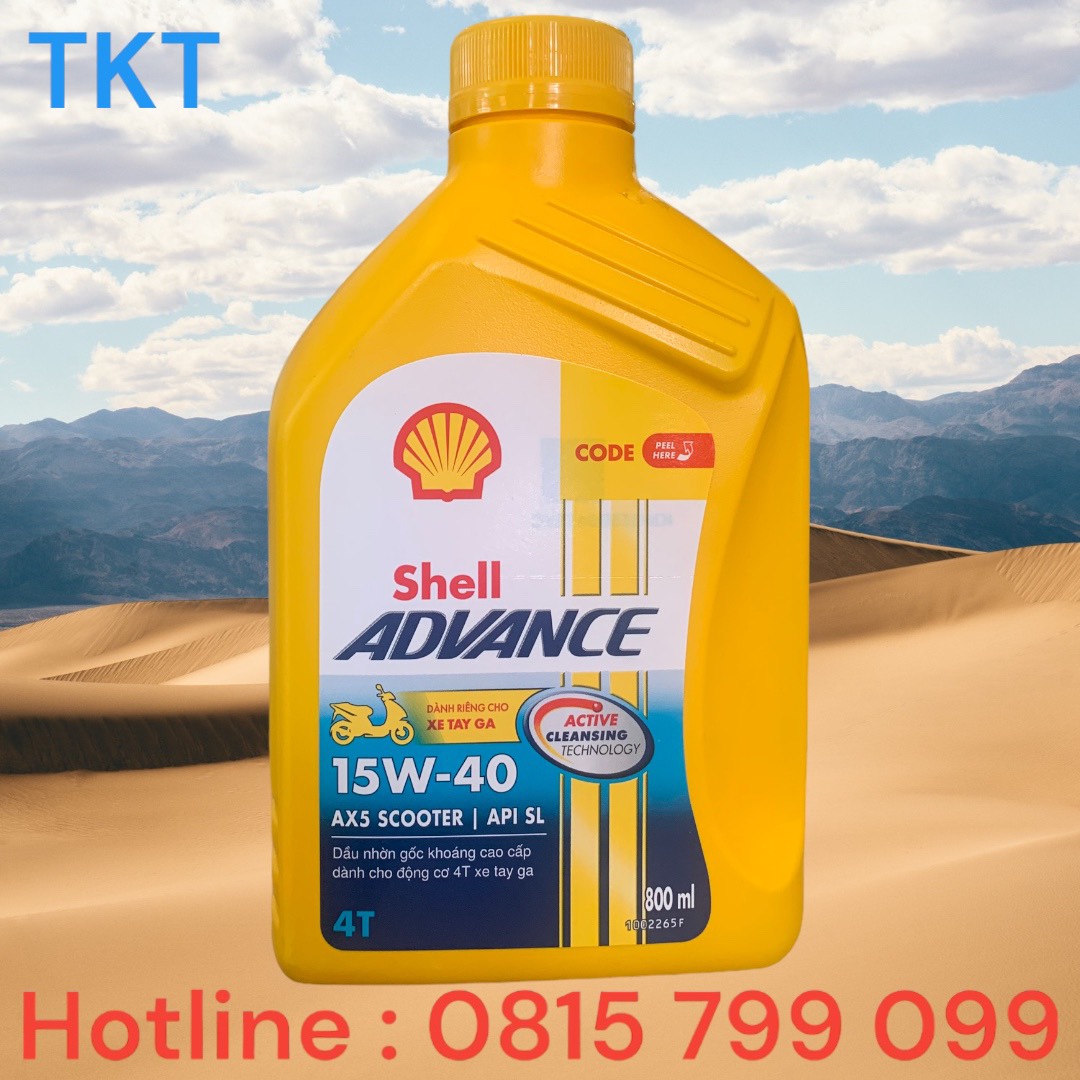 Shell Advance AX5 Scooter 15W40 0.8 lít