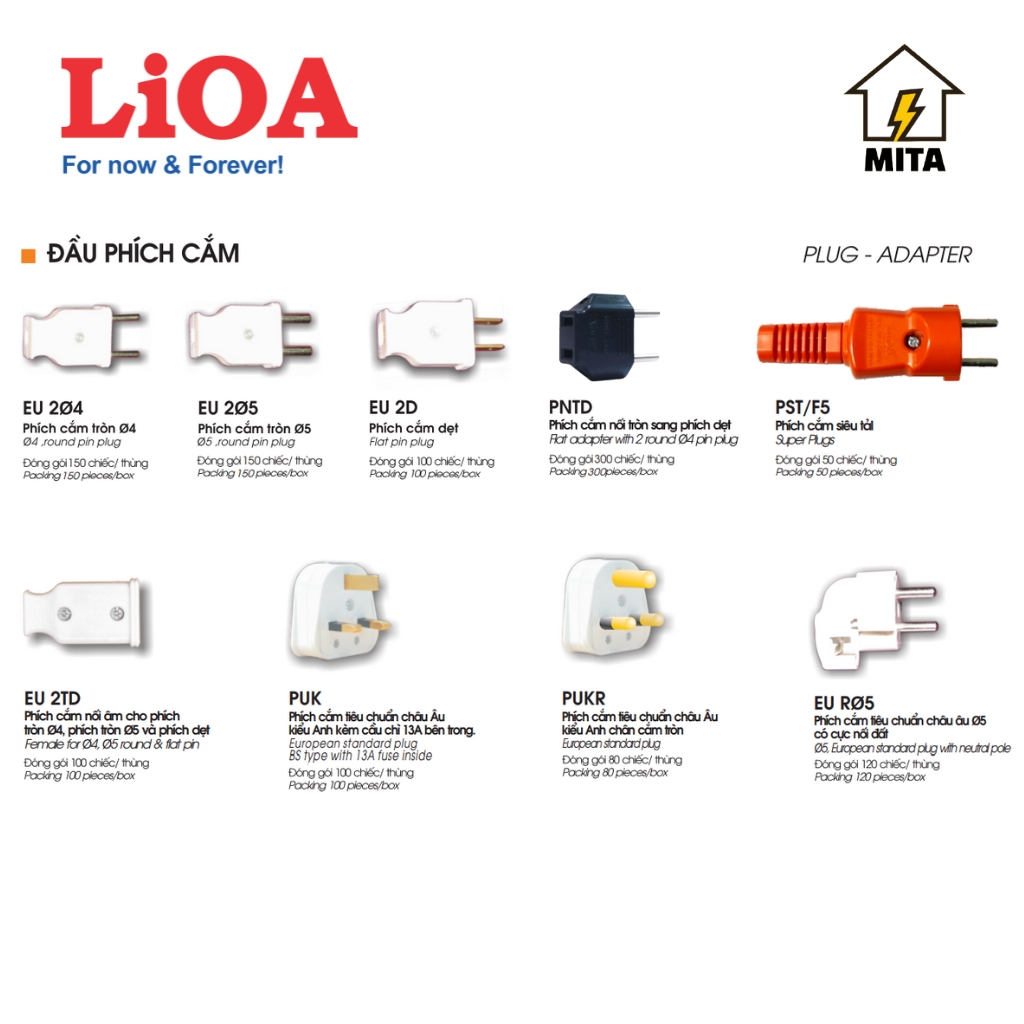 Phích cắm điện LiOA - MITA