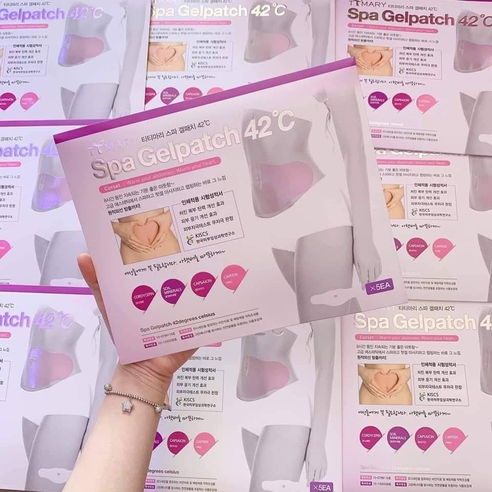 Miếng dán tan mỡ bụng Spa Gel Patch 42°C Hàn Quốc