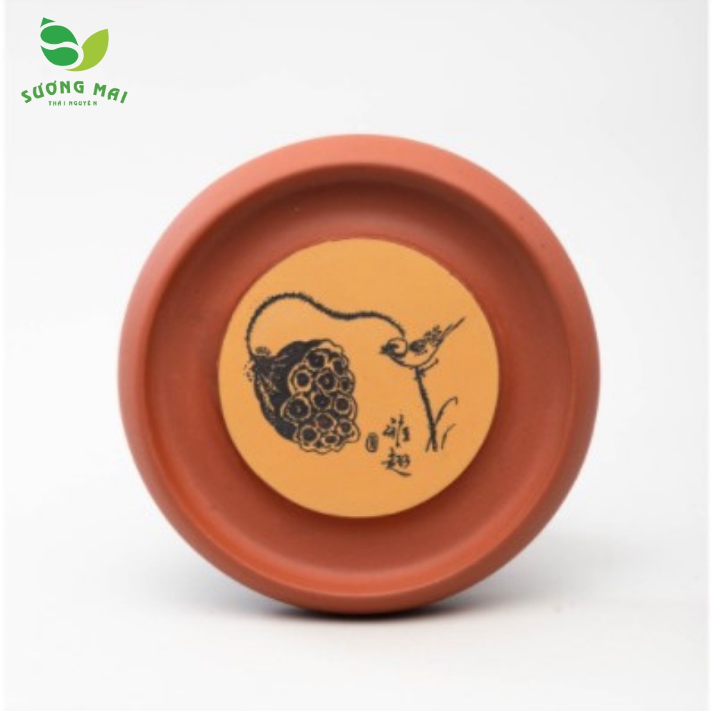 Khay trà tử sa sương mai thuyền trà dưỡng ấm hoa sen bề mặt bóng dễ vệ sinh, chịu được va đập tốt sm00168
