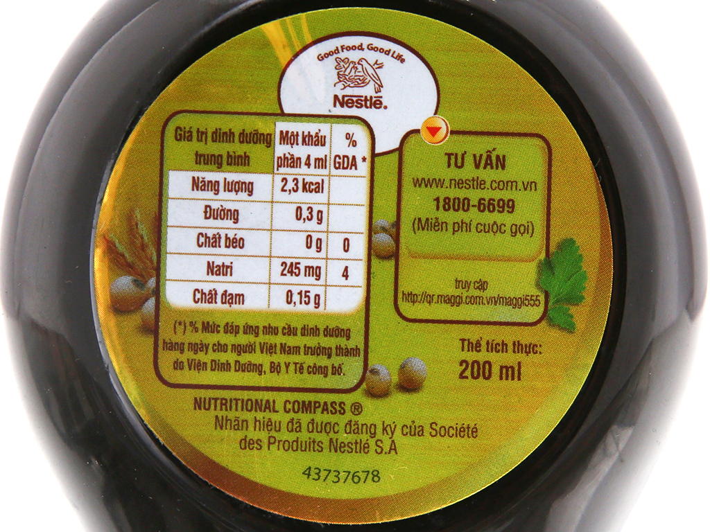 Nước tương hảo hạng Maggi chai 200ml (combo 5 chai)