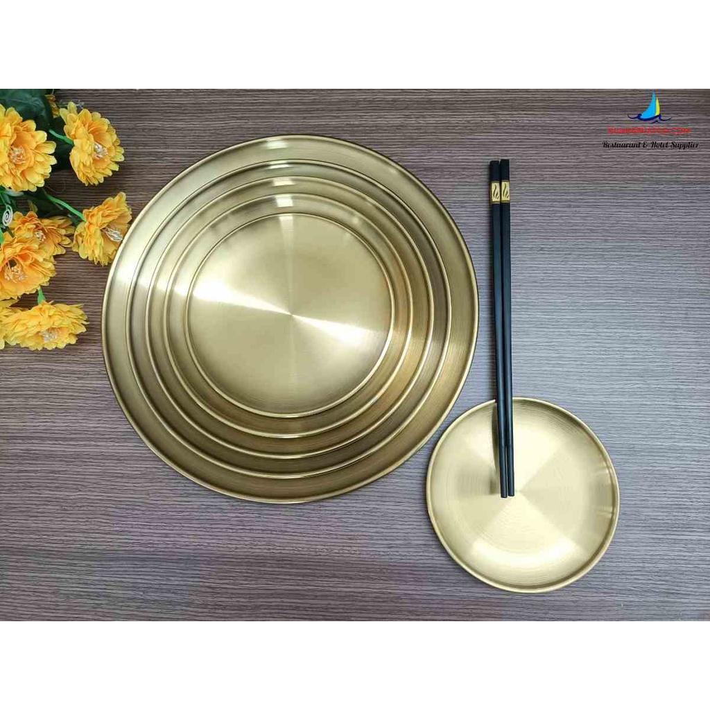 Dĩa inox vàng, dĩa inox bạc, đĩa Hàn Quốc