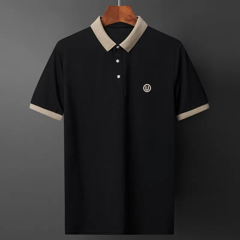 Áo thun nam cao cấp thun cổ trụ thêu chữ U đủ màu vải polly cotton chất dày đẹp chuẩn hình