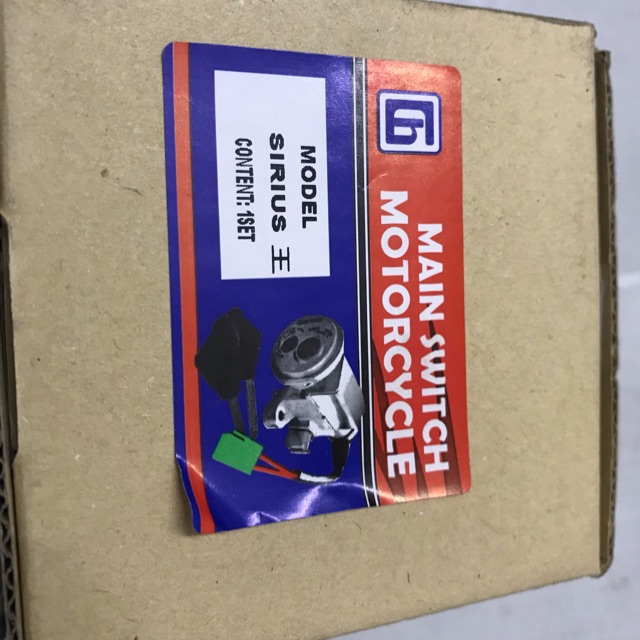 [HCM]Bộ ổ khoá xe Sirius chìa kiểu 6 cạnh