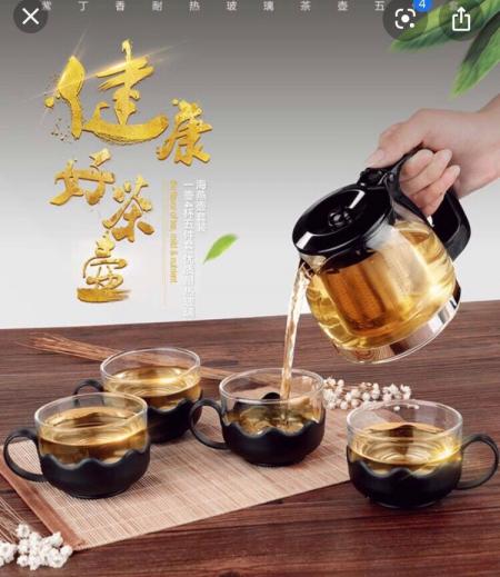 [HCM]BỘ TÁCH TRÀ 4 LY THỦY TINH CAO CẤP