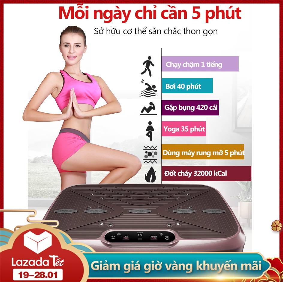 Máy chạy bộ Thể Thao & Du Lịch Thể Thao & Thể Hình Máy tập thể thao rung thương hiệu SKM 99 cấp độ rung tùy chỉnh tốc độ theo ý thích máy tập thể thao thông minh camry