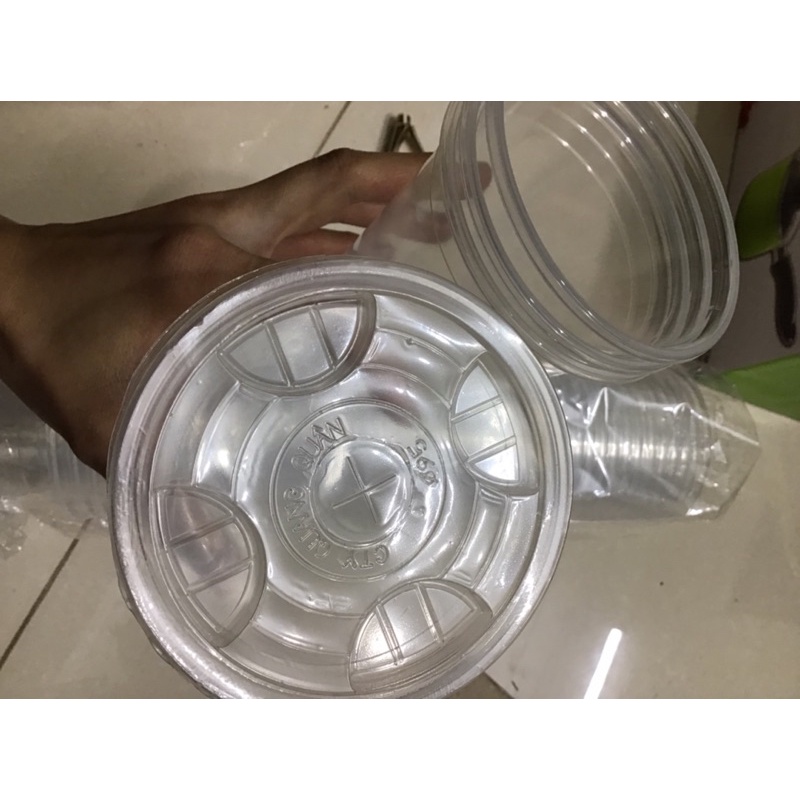 Cốc nhựa dùng 1 lần 500ml kèm nắp