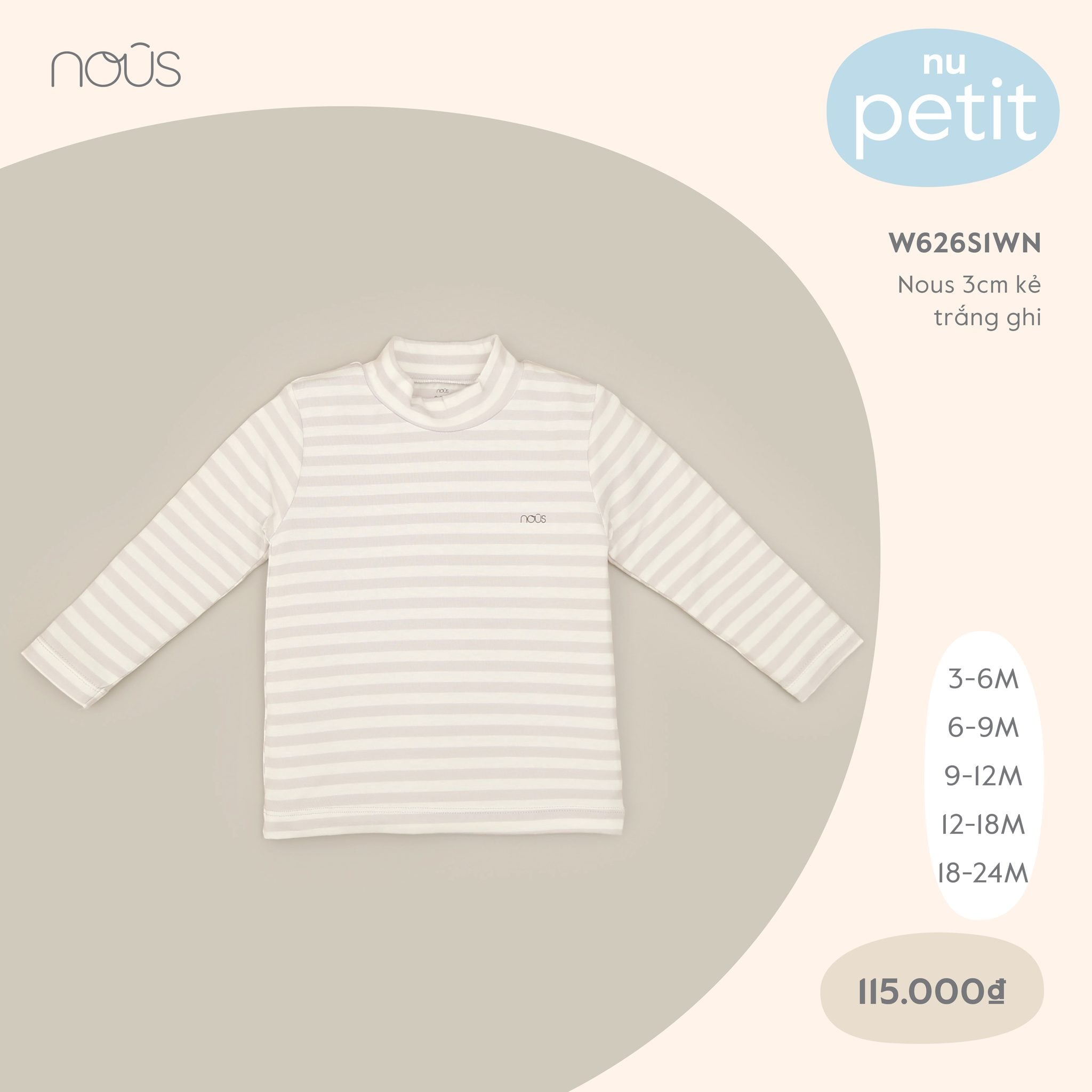 [HCM]Áo cổ lọ 3cm - Nous petit - Quần áo trẻ em